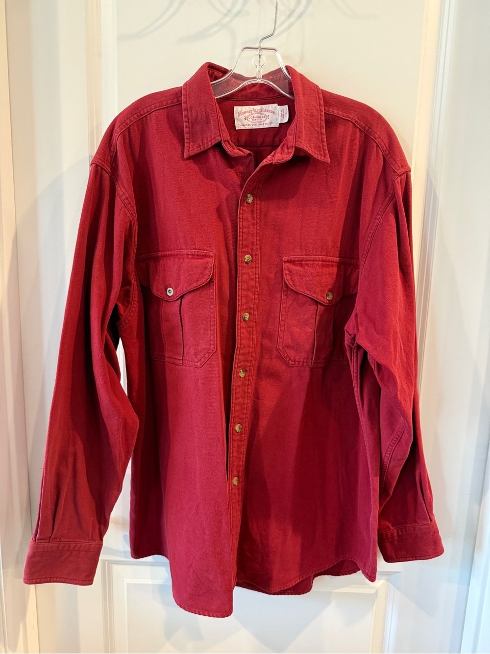 Filson Men's Red Casual Button-Down Shirt